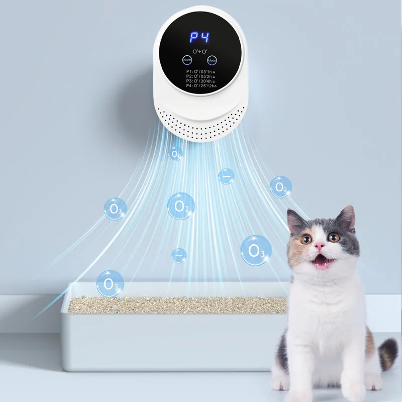 Air Ozone Generator With Touch Screen Pet House Smart Air Purifier Deodorization Deodorant for Cat Litter Box Room Cat Products