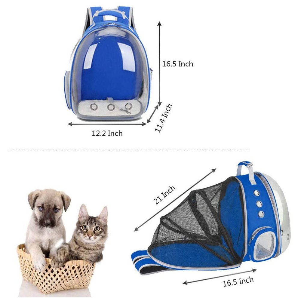 Cat Backpack Pet Carriers Collapsible Cats Shoulder Bag Ventilate Transparent Foldable Carries Travel Cat Bed