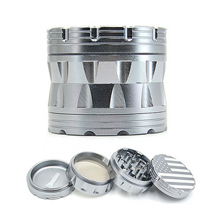 Custom Herb Grinder with American Flag Printed Metal Manual Herb Grinder for Smoking