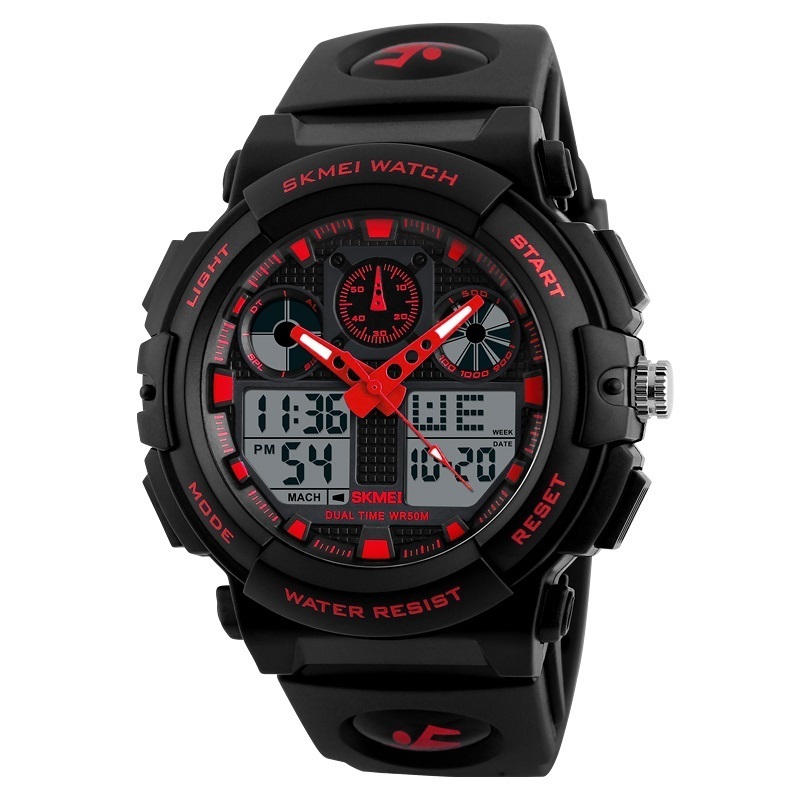 Sport Watch SKMEI 1270 With Digital Analog Double Display Men Silicone Wrist Watches 3 Bar Water Resistant