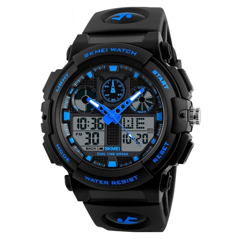 Sport Watch SKMEI 1270 With Digital Analog Double Display Men Silicone Wrist Watches 3 Bar Water Resistant