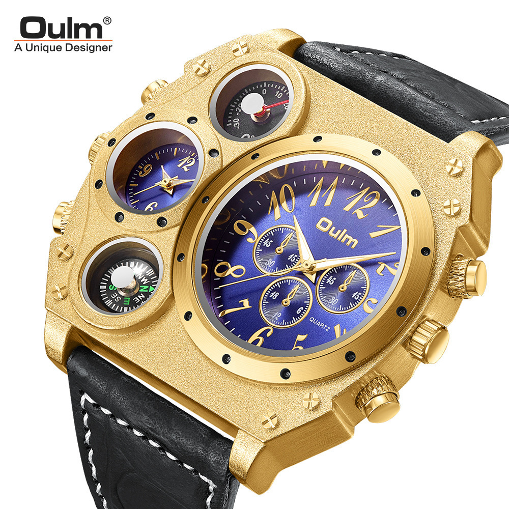 Quality Quartz Movement Watch Oulm HP1349 Men Watches Special Design Stylish Man Wristwatch Made In China