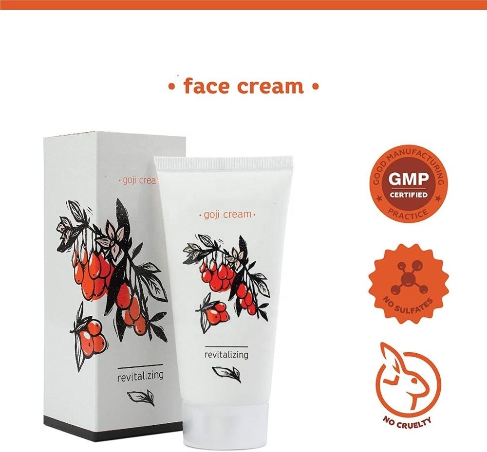 Private Label Natural Revitalizing Face Cream,  Anti-aging Anti-wrinkle Dark Circle Reducing Whitening Goji Cream