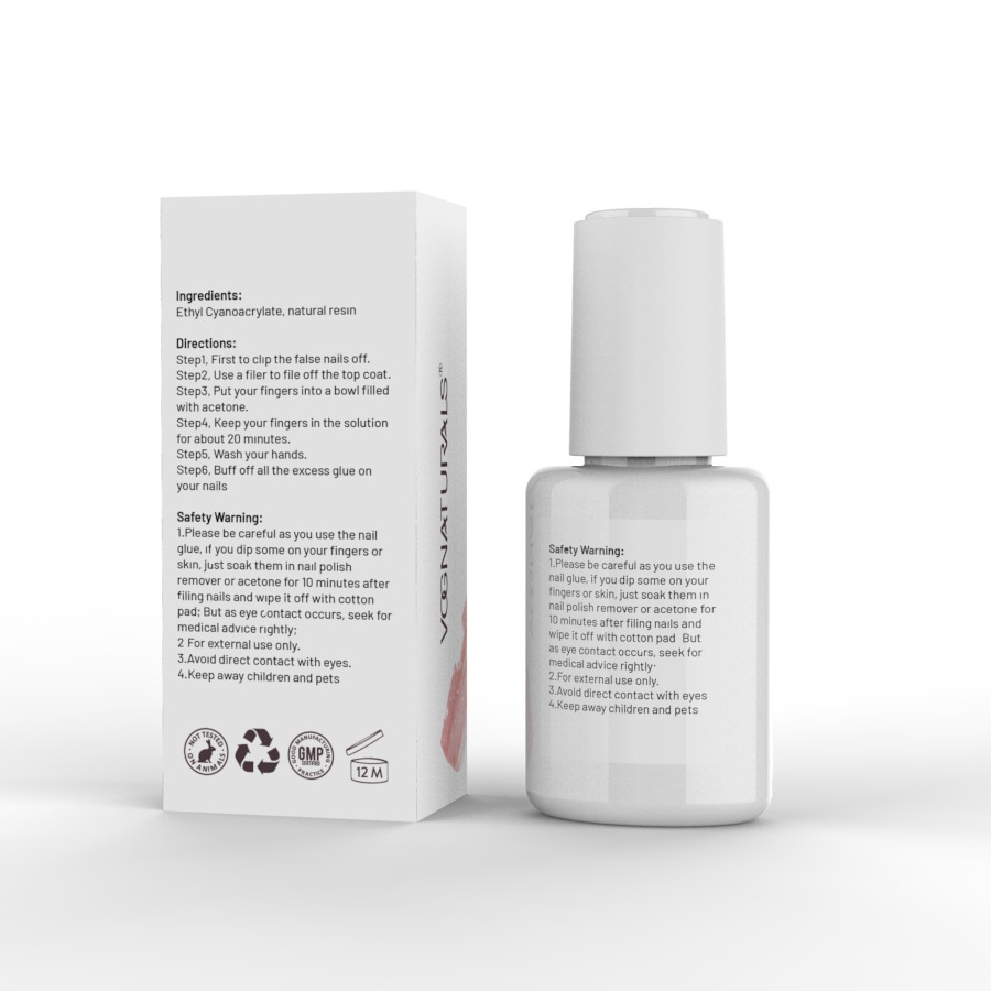 Private Label Acrylic Nail Glue For False Nails Super Strong Non Irritation Herbal Nail Glue