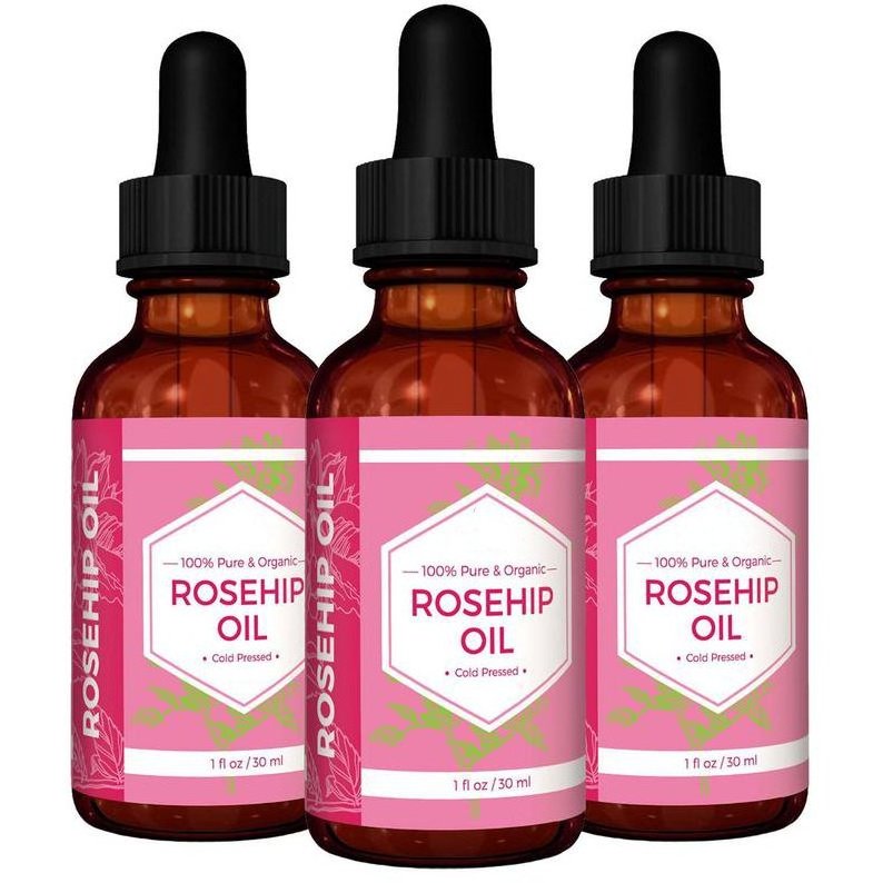 Pure Rosehip Oil with Vitamin C Skin Smooth Whitening for Hair and Face Rosehip Oil