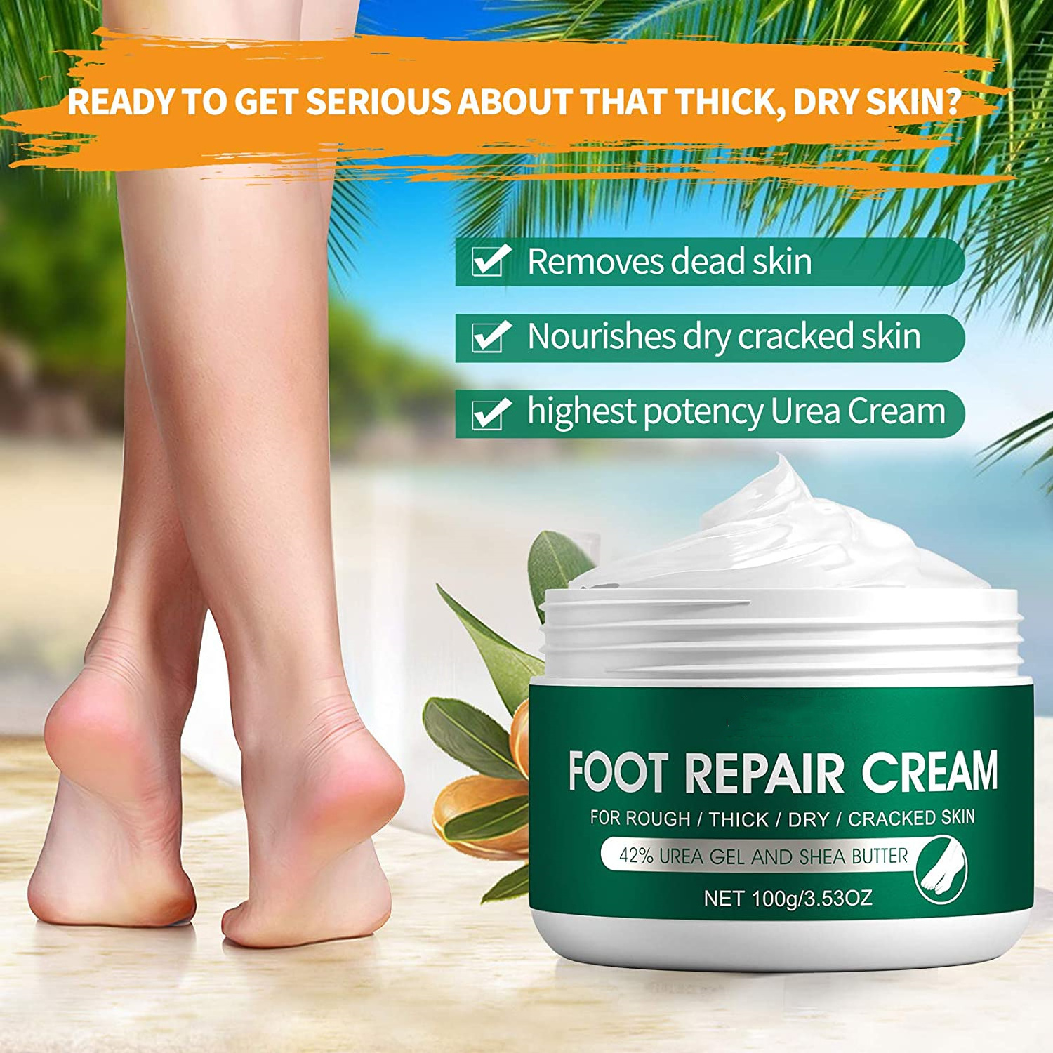 Urea Foot Care Lotion For Cracked Heels , Ultra Rough  Dry Calloused Feet,Softening Rough Skin On Feet