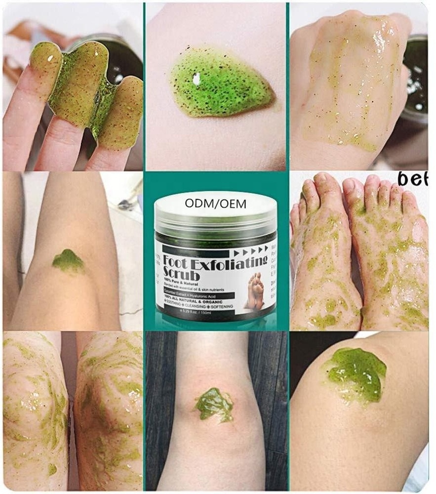 Private Label Foot Exfoliating Scrub Cucumber Moisturizing Hydrating Soothing Foot Scrub For Rough Dead Dry,Soften Cracked Skin