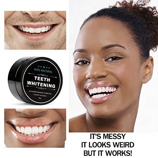 Private Label Teeth Whitening Powder Natural Coconut Charcoal Activated Carbon Teeth Powder