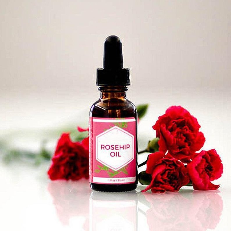 Pure Rosehip Oil with Vitamin C Skin Smooth Whitening for Hair and Face Rosehip Oil