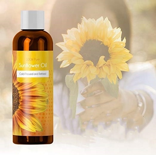 OEM Natural Sunflower Seed Essential Oil Skin Care and  Hair Conditioner Sun Flower Massage Oils