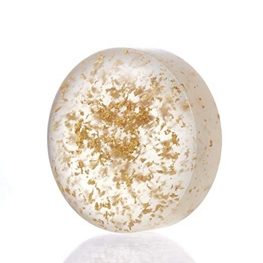 Private Label SOAP with Pure Gold Flakes for Anti aging and Skin vitalization for all ages and various skin types