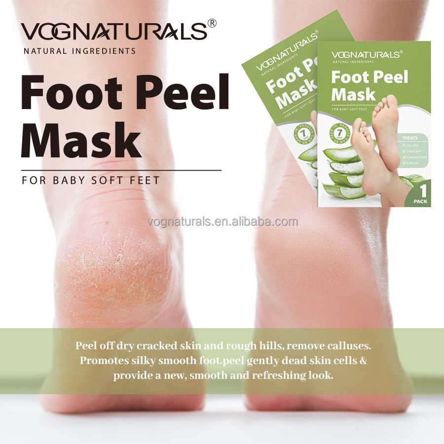 Private Label Removes & Repairs Rough Heels Exfoliating Feet Mask Peeling Natural Moisturizing Foot Peel Masks