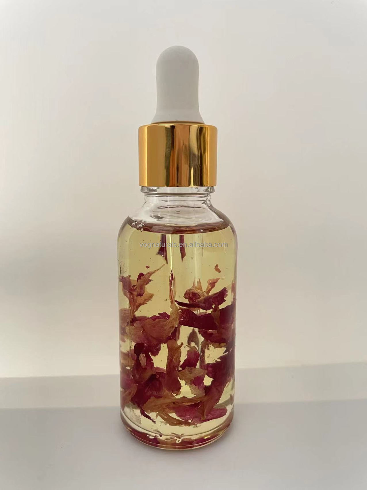 Natural Rose Face Oil with Petals Moisturizing Skin Whitening Facial Oils Custom Private Label Essential Oil(New)