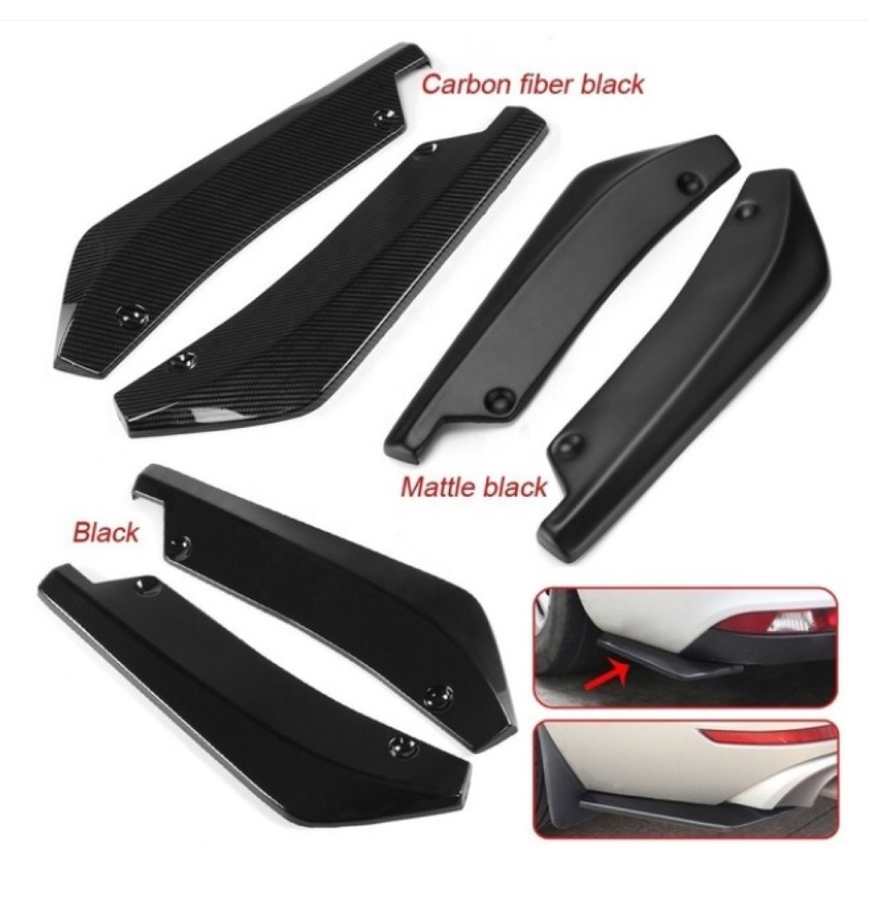 Auto Parts Universal Rear Bumper Corner Universal car parts Rear Corner Universal Rear Diffusers For All Car Wrap Angles