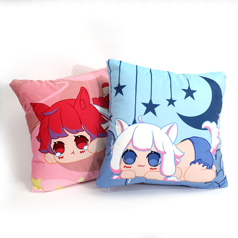 Vograce Decorative & Throw Pillows Manufacturer Case Anime Printed Pillow Throw Cushion Double-Sided Printed Pillow Cover