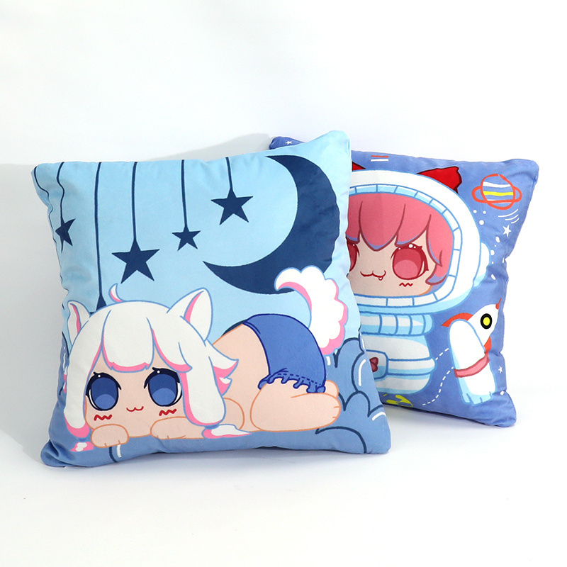 Vograce Decorative & Throw Pillows Manufacturer Case Anime Printed Pillow Throw Cushion Double-Sided Printed Pillow Cover