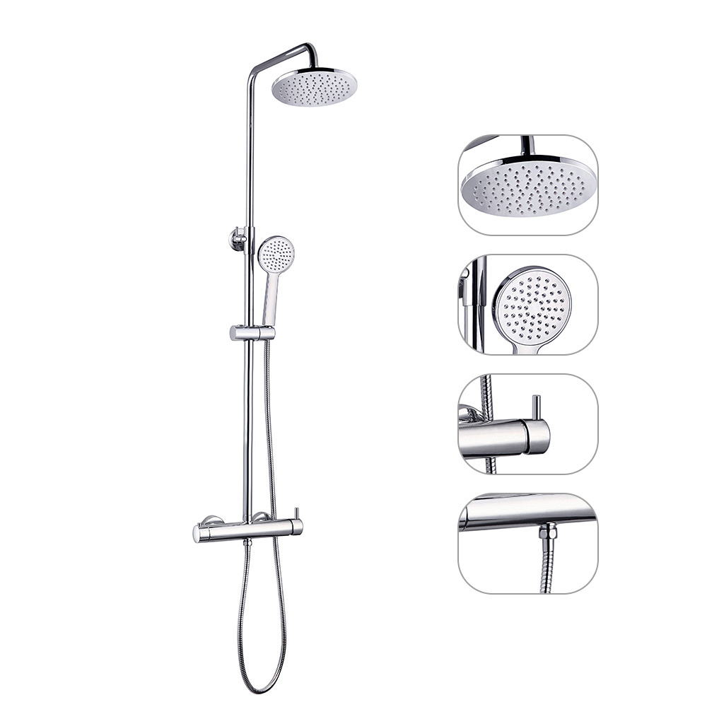 Vaguel Hot and Cold Water Mixer Valve Brass Shower Faucet Modern Bathroom Shower Sets