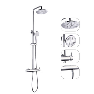 Vaguel Hot and Cold Water Mixer Valve Brass Shower Faucet Modern Bathroom Shower Sets