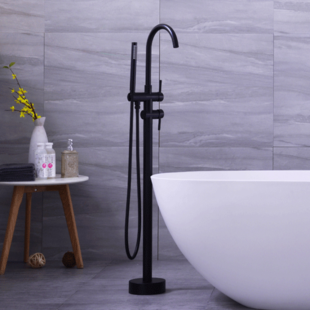 High quality  Floor Mount Tub Faucet freestanding bathroom tub shower faucet