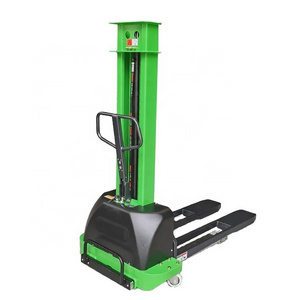 Hot Product Self -Loading Electric Stacker 500kg 1000kg  Portable Auto Lift Pallet Forklift With Lithium Battery