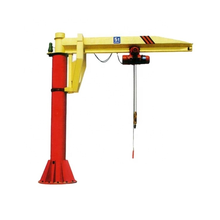 360 degree electric hoist rotating drawings floor pillar mounted slewing manual design calculation jib crane price