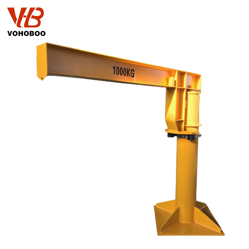 Electric rotating floor pillar mounted slewing manual design calculation jib crane price