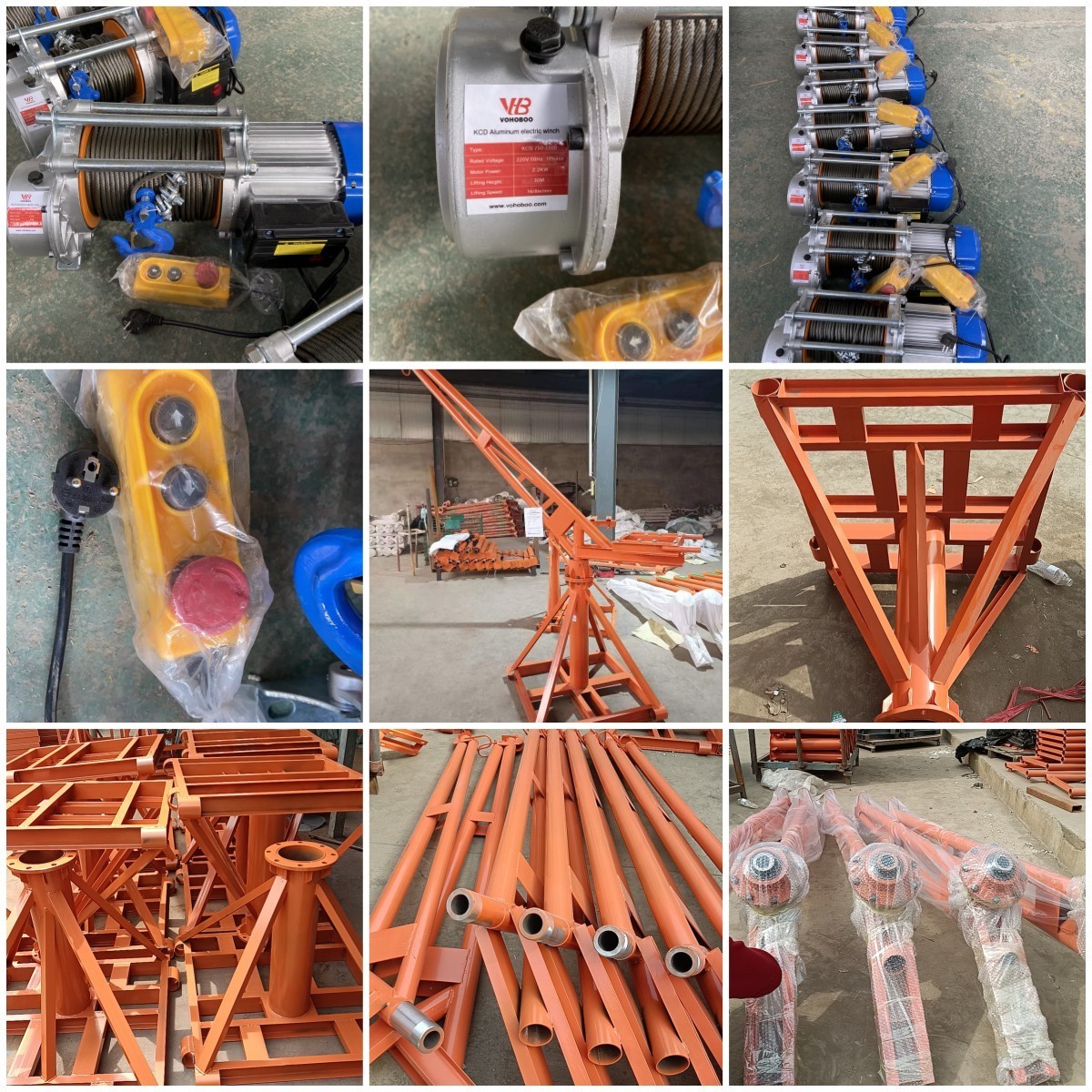 500kg 800kg 1000kg Small Construction Lifts Electric Winch Mini Lifting Crane Hoist with 360 Degree