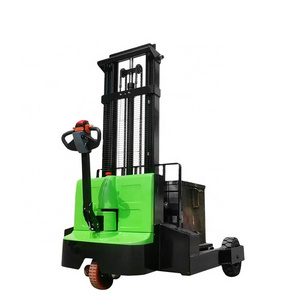 Off Road Stacker Pallet Truck 1.5T Fully Automatic Lift Height 3M Stand on Electric Stacker