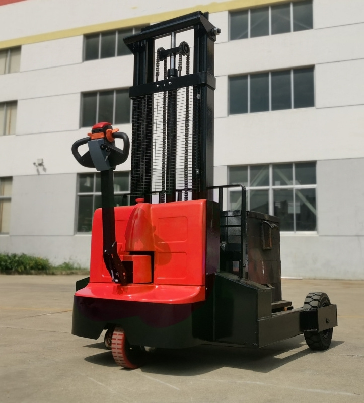 Off Road Stacker Pallet Truck 1.5T Fully Automatic Lift Height 3M Stand on Electric Stacker