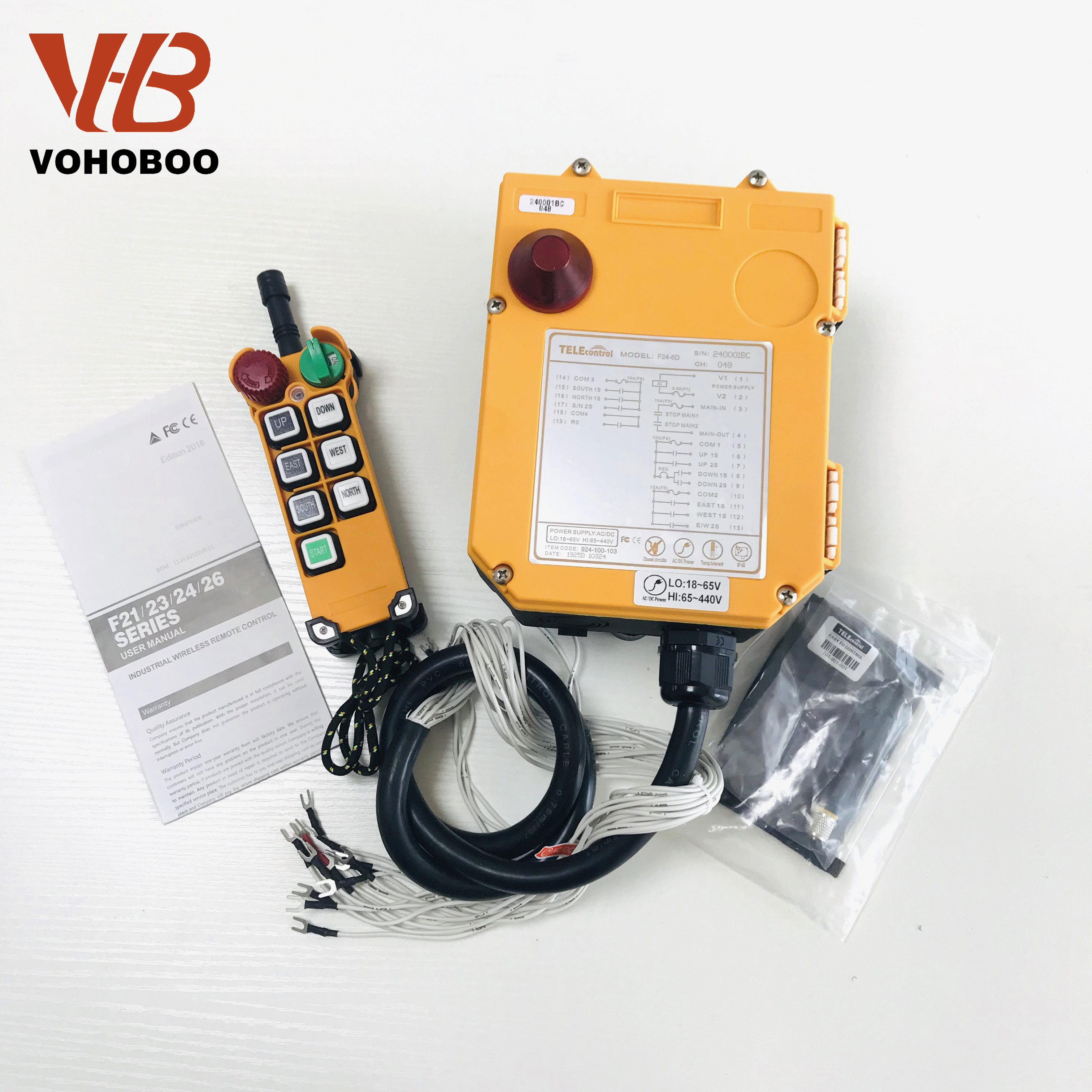 High Performance Universal Industrial Wireless Radio Remote Control F24-6D for Overhead Crane Gantry Crane