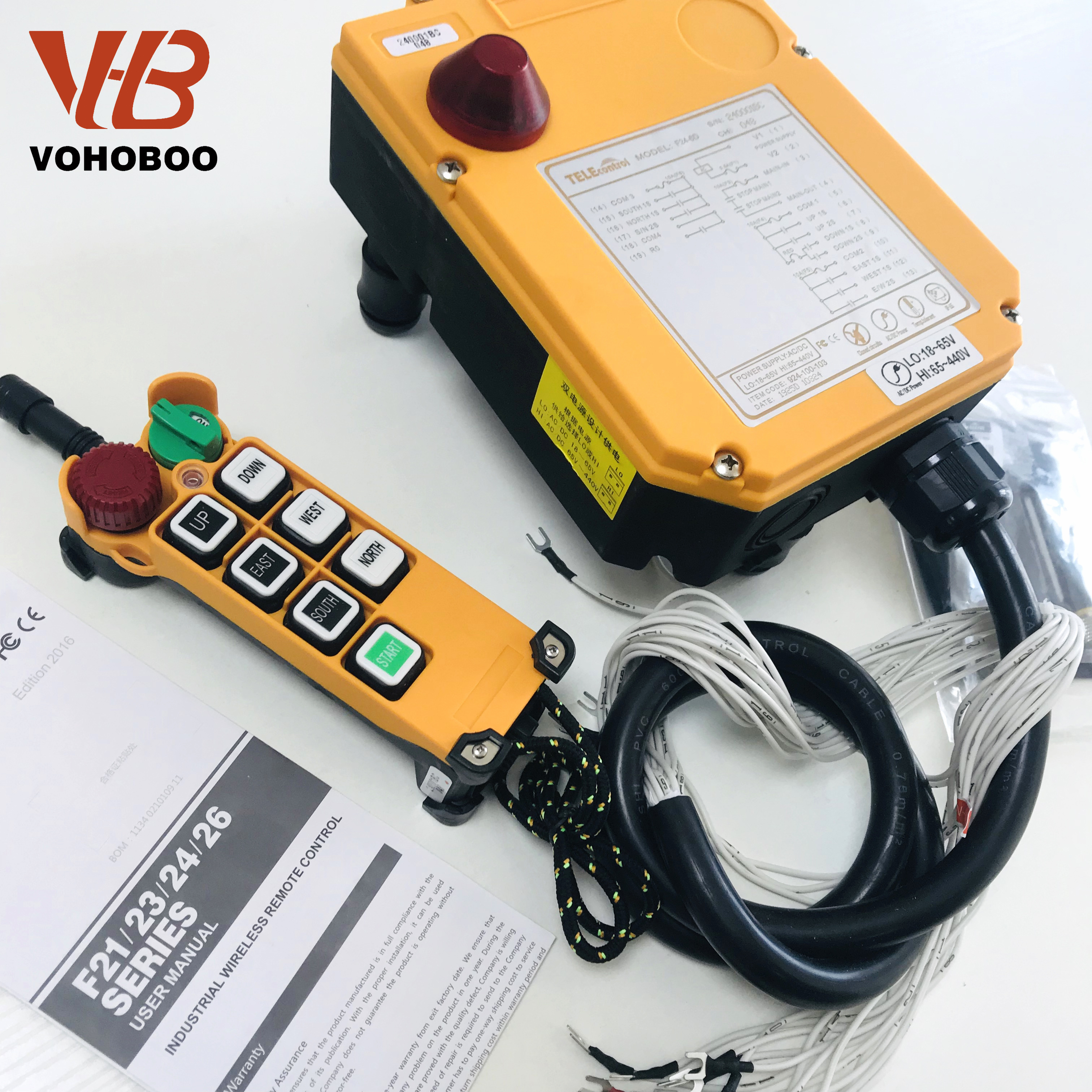 High Performance Universal Industrial Wireless Radio Remote Control F24-6D for Overhead Crane Gantry Crane