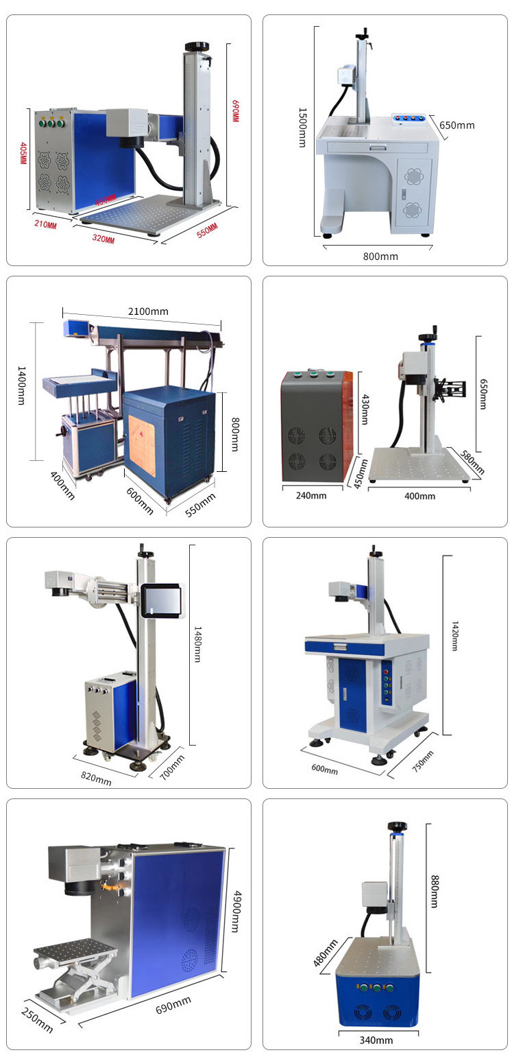 fiber laser marking machines for metal 30w /20w/50w laser engraving machine metal  CO2 laser marking machine optional