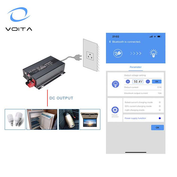 Solar charging  b2b 24v to 24v 50a dc to dc charger with Bluetooth