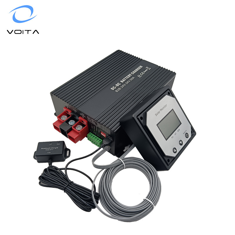 Solar charging  b2b 24v to 24v 50a dc to dc charger with Bluetooth