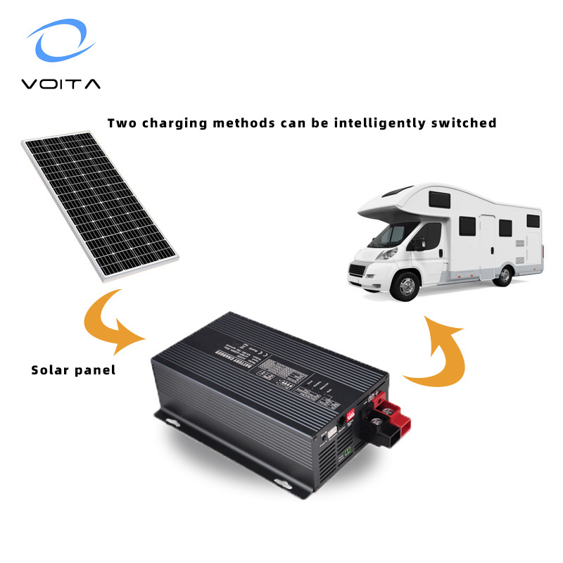 Voita 12V B2B battery to battery SOLAR DC TO DC charger lead acid Lithium battery charger with LCD Display