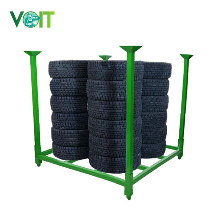 VOIT 60x60x60 stacking metal tire rack for passenger and light truck tires