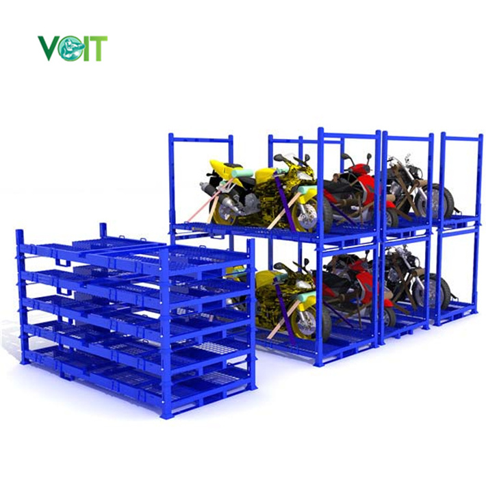 Heavy Duty Foldable Metal Motorcycle Pallet Storage Rack