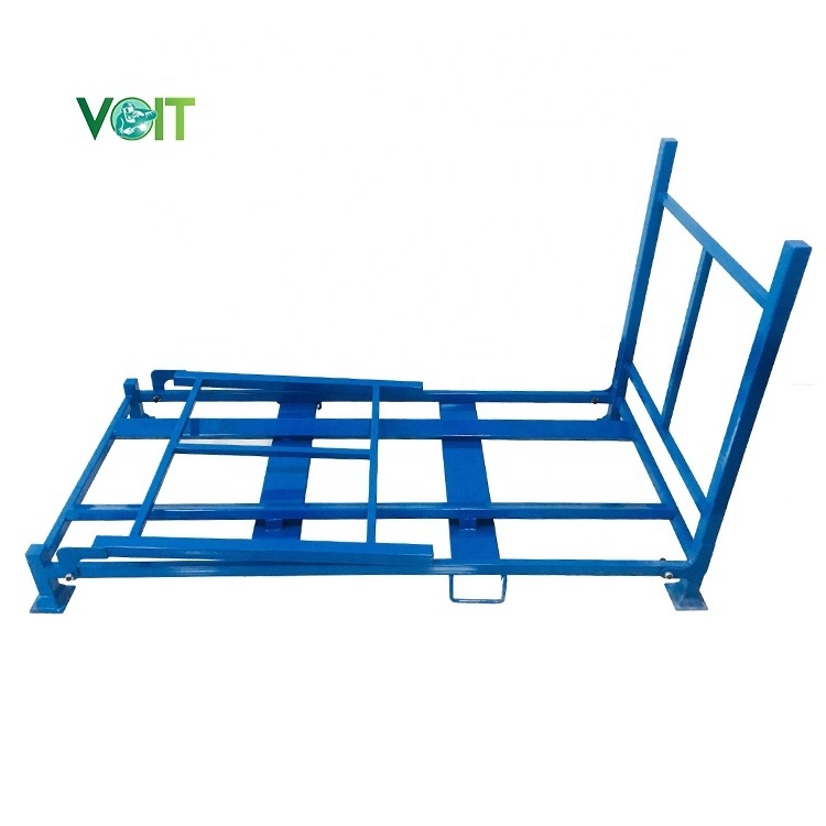 Heavy duty industrial portable stackable foldable tire rack for warehouse