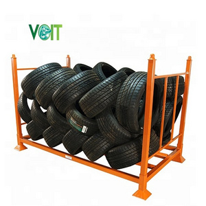 Heavy truck adjustable auto industry stacking automotive spare steel tire rack