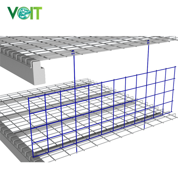 Steel Hanging Wire Rack Shelf Mesh Dividers For Deck