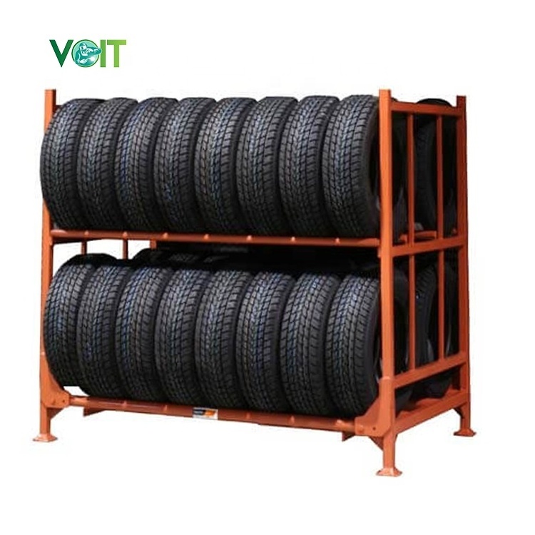 Heavy duty stackable storage metal steel automobile tyre rack