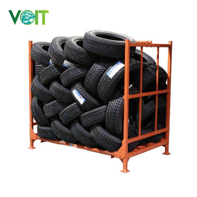 Heavy duty stackable storage metal steel automobile tyre rack