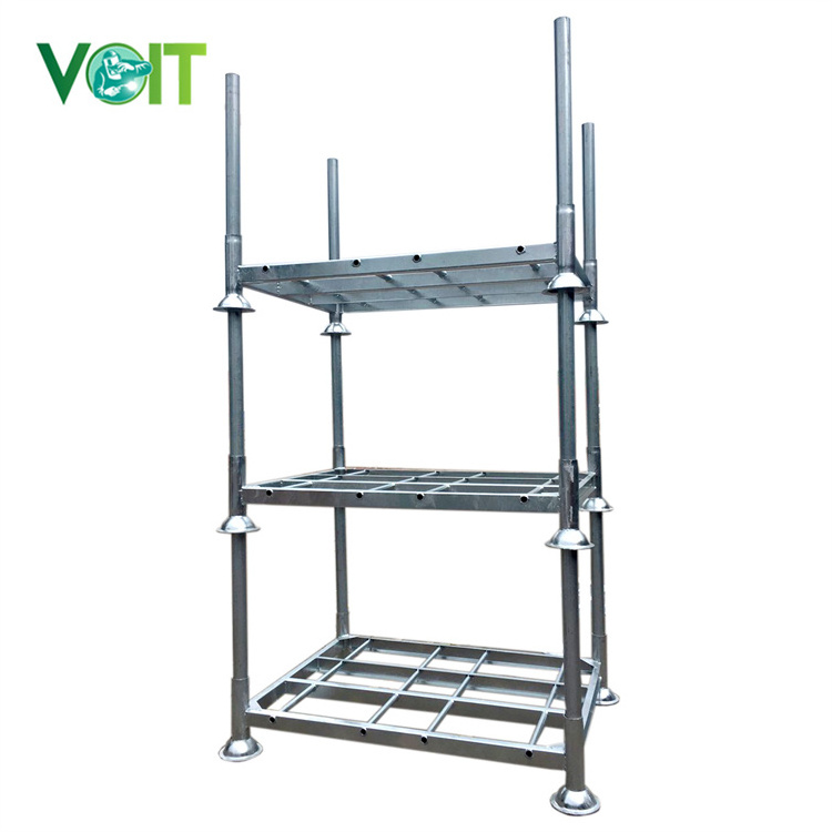 Vertical Movable Steel Heavy Duty Galvanized Storage Stacking Rack