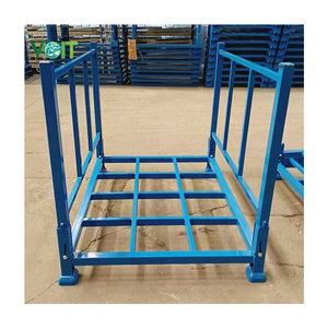 Portable Industrial Steel Metal Stacking Fabric Roll Cage Pallet Rack