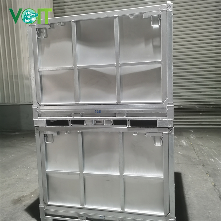 Heavy duty collapsible auto industry natural and synthetic rubber metal storage crate