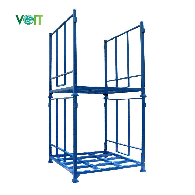 Portable Industrial Steel Metal Stacking Fabric Roll Cage Pallet Rack