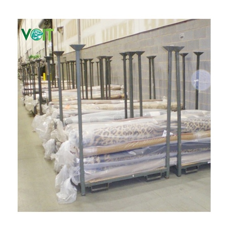 Industrial Warehouse Steel Stacking Pallet Blanket Carpet Pad Fabric Roll Storage Rack