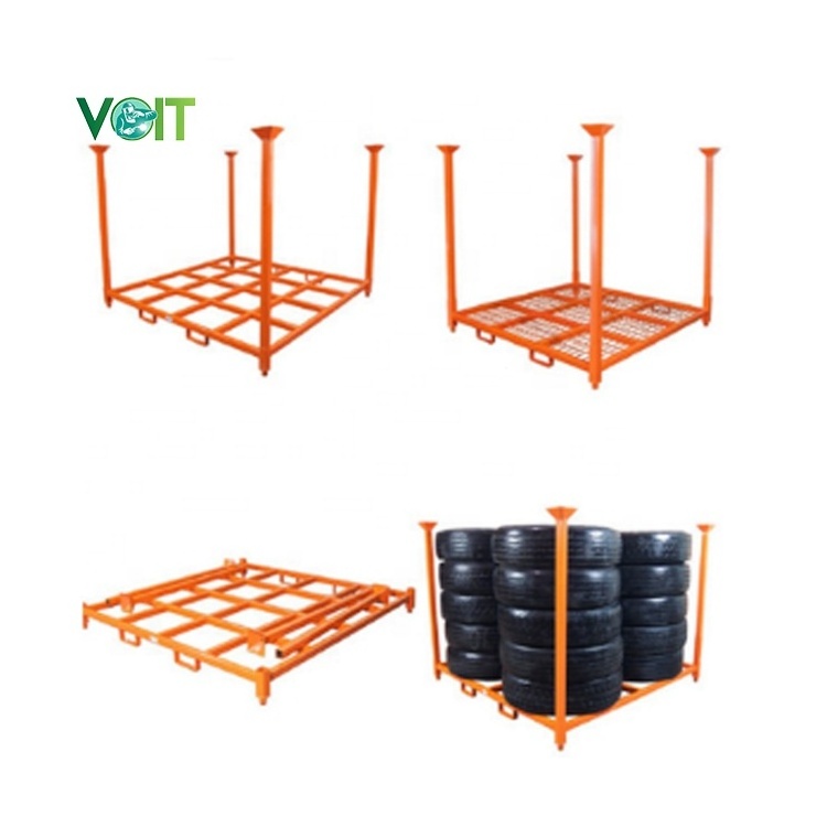 VOIT 60x60x60 stacking metal tire rack for passenger and light truck tires