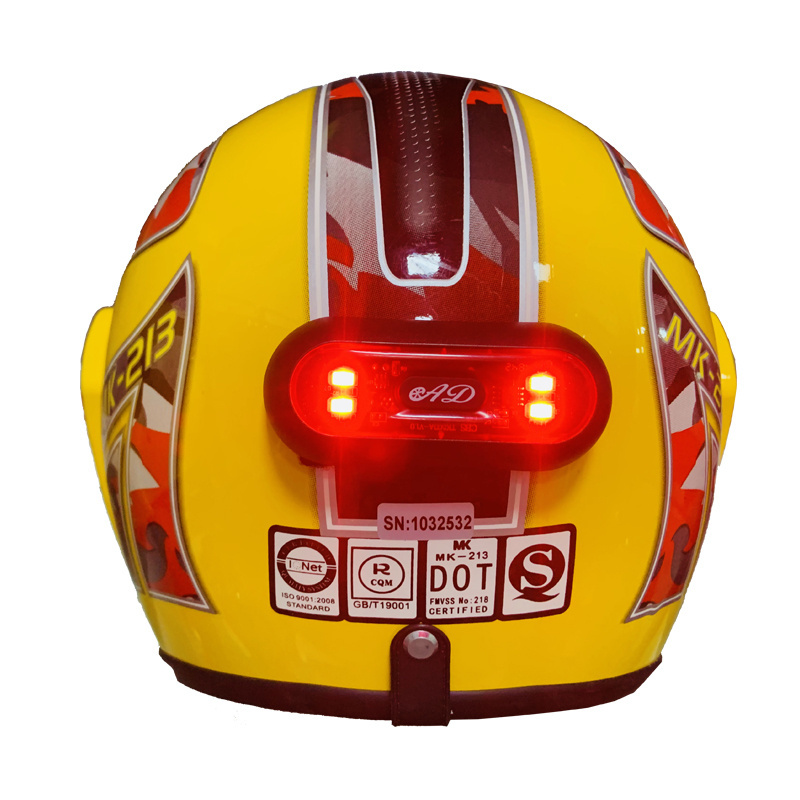 Chrome-plated helmet somersault Motorcycle helmet Fog-Free led helmet light