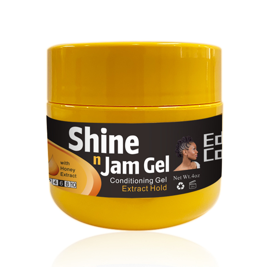 Strong Hold Edge Control Shine n Jam Hair Gel Wholesale 8oz Edge Control Private Label Shine and jam Braid Gel